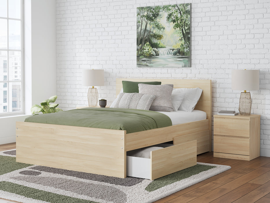 Onita Full Panel Platform Bed with 2 Side Storage