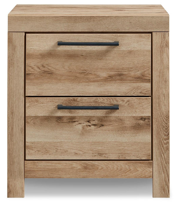 Hyanna Queen Panel Storage Bed with 1 Under Bed Storage Drawer, Dresser, Mirror and Nightstand