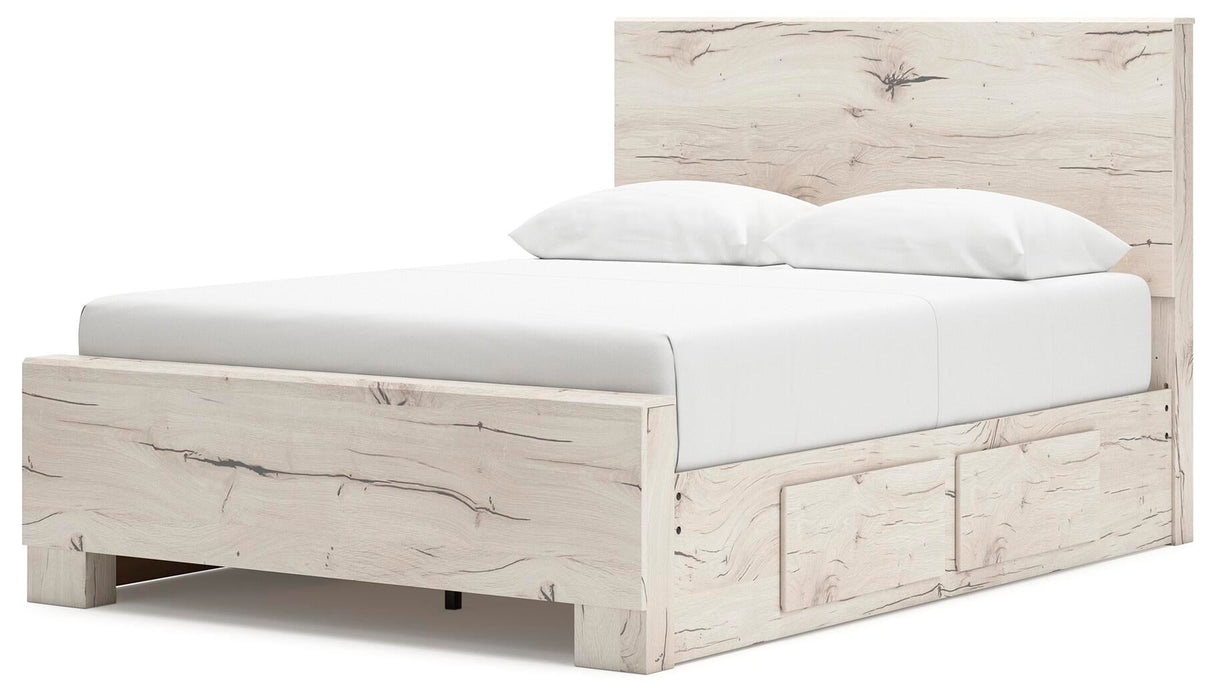 Lawroy Queen Panel Bed with Storage, Dresser, Mirror, Chest and Nightstand