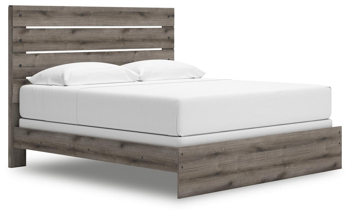 Graystorm King Panel Bed, Dresser and Mirror