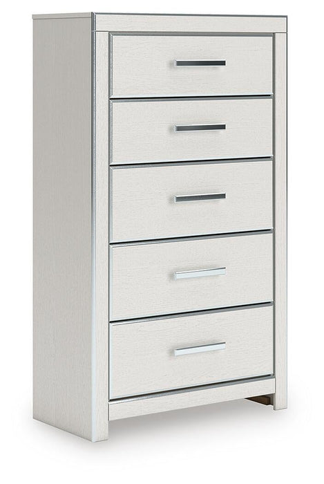 Zuraleus Queen Upholstered Panel Bed, Dresser, Mirror, Chest and Nightstand