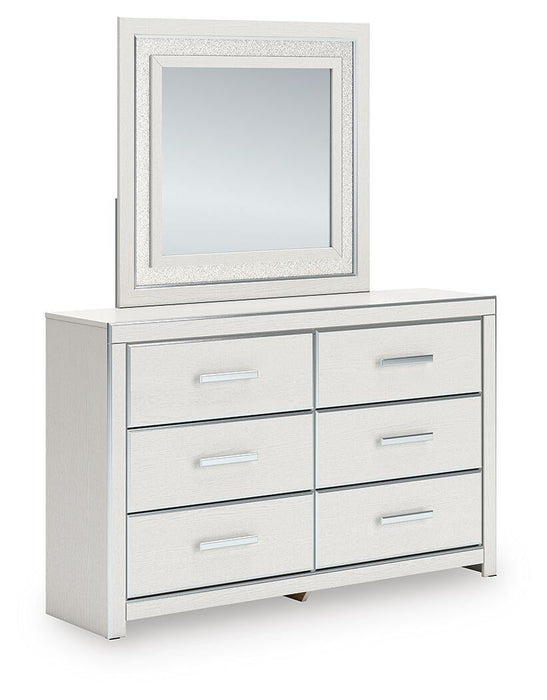Zuraleus King Upholstered Panel Bed, Dresser and Mirror