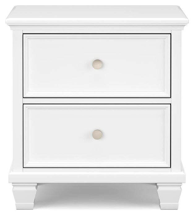Fortman King Panel Storage Bed with Mirrored Dresser and Nightstand