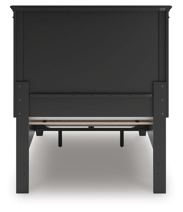 Lanolee Twin Panel Storage Bed, Dresser and Mirror