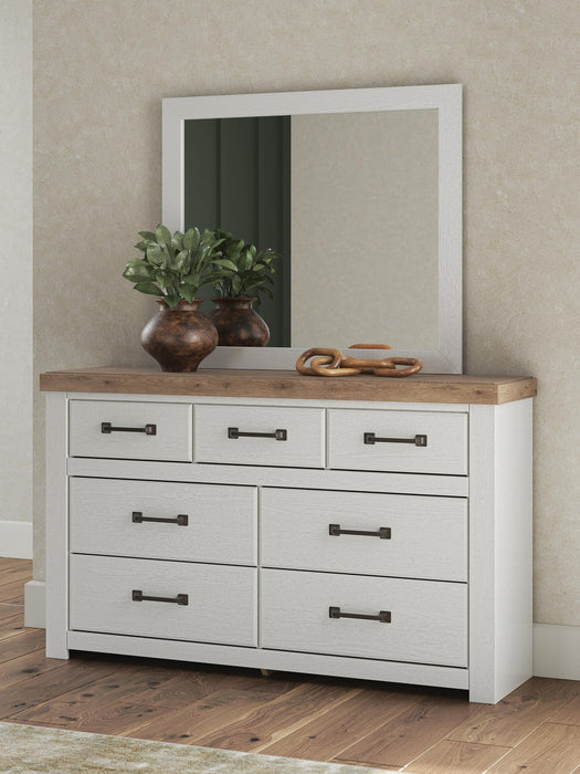 Savonport King Panel Storage Bed. Dresser, Mirror and Nightstand