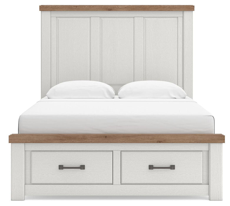 Savonport Queen Panel Storage Bed. Dresser, Mirror and Nightstand