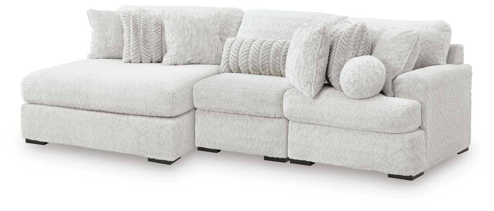 Cuddle Plush 3-Piece Sectional with Chaise
