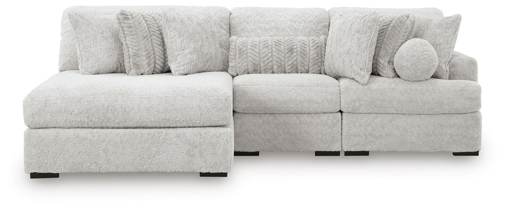 Cuddle Plush 3-Piece Sectional with Chaise