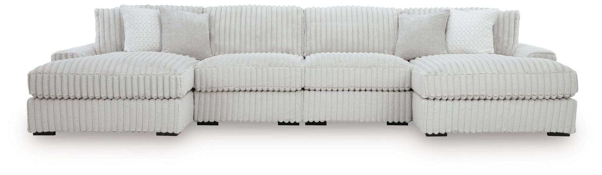 Stupendous 4-Piece Sectional with Double Chaise