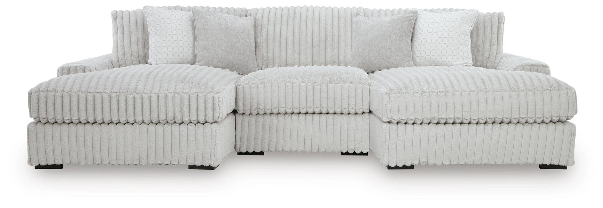 Stupendous 3-Piece Sectional with Double Chaise