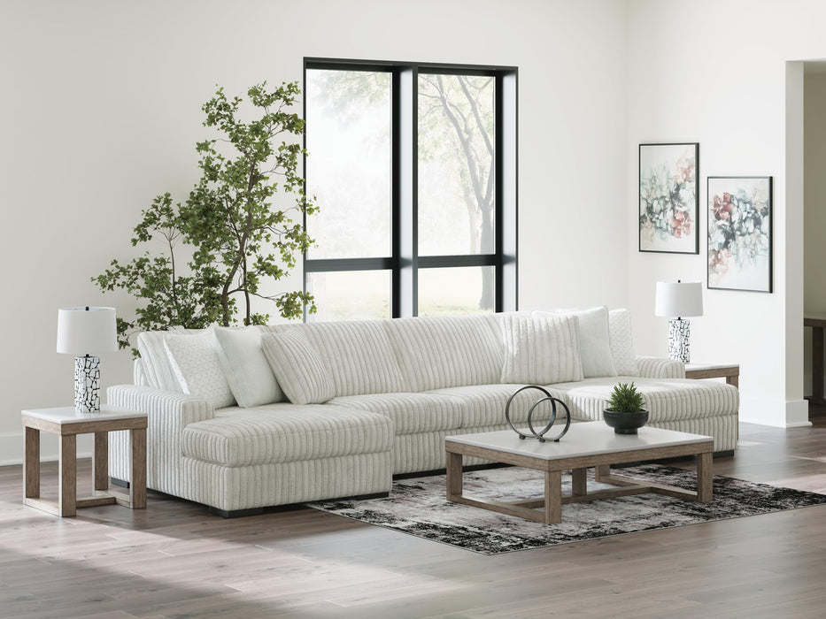Stupendous 4-Piece Sectional with Double Chaise