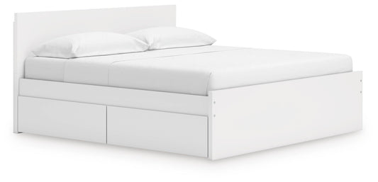 Onita King Panel Platform Bed with 2 Side Storage