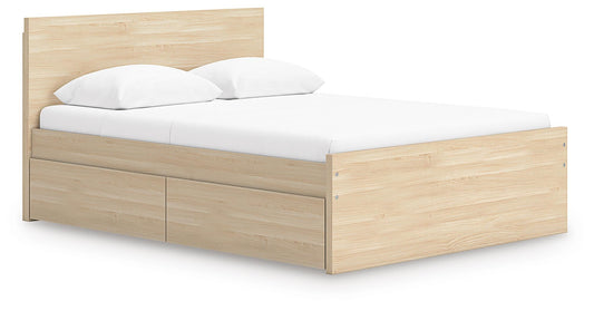 Onita Full Panel Platform Bed with 2 Side Storage