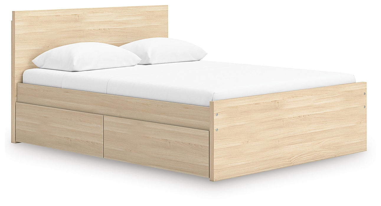 Onita Queen Panel Platform Bed with 1 Side Storage