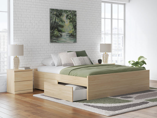 Onita King Platform Bed with 1 Side Storage