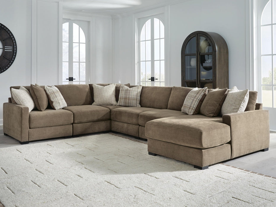 Camellia-Court 6-Piece Sectional with Chaise