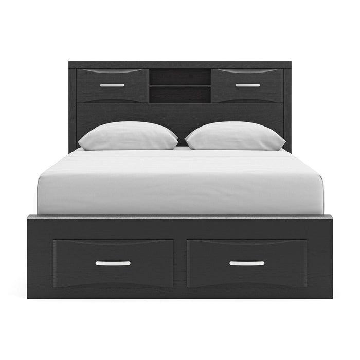 Stabotta Queen Bookcase Bed with Storage