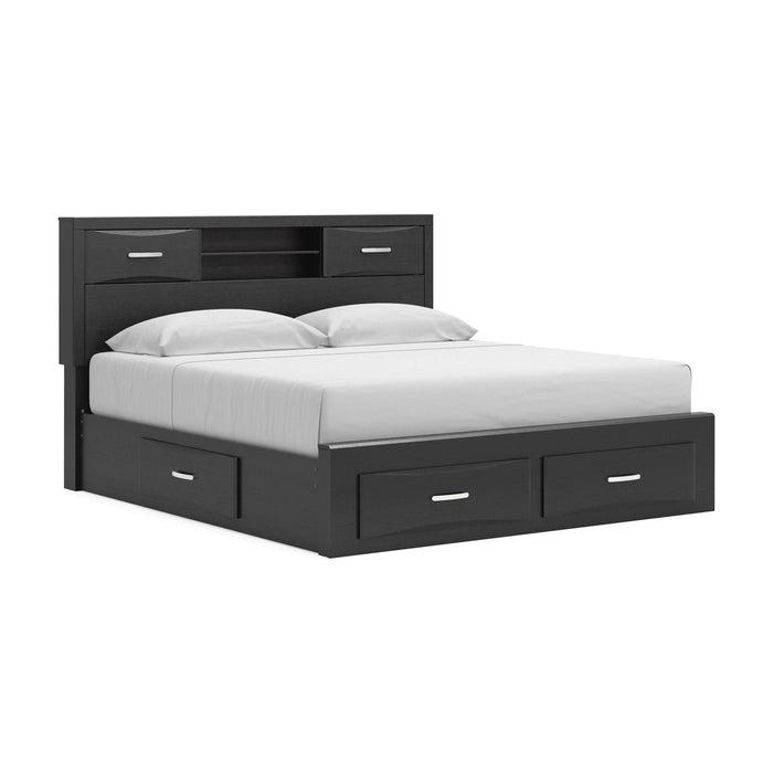 Stabotta King Bookcase Bed with Storage