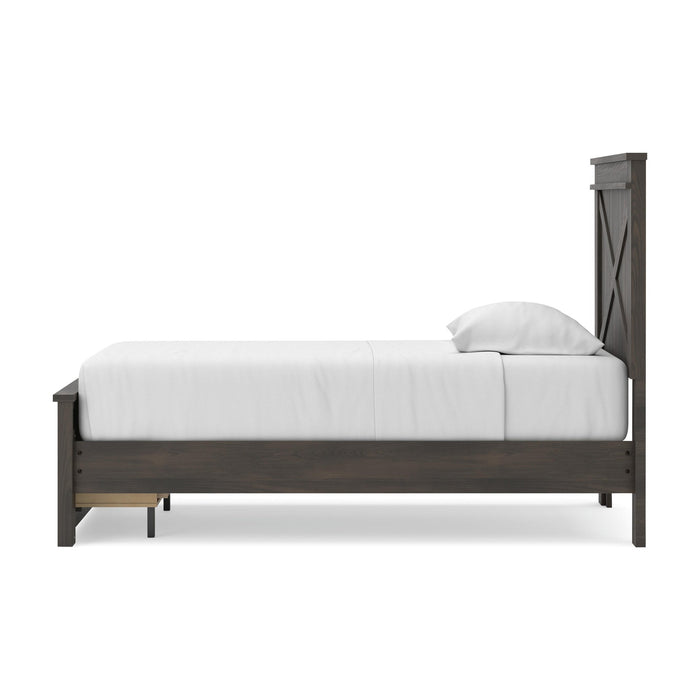Vonitta Bay Twin Panel Platform Storage Bed