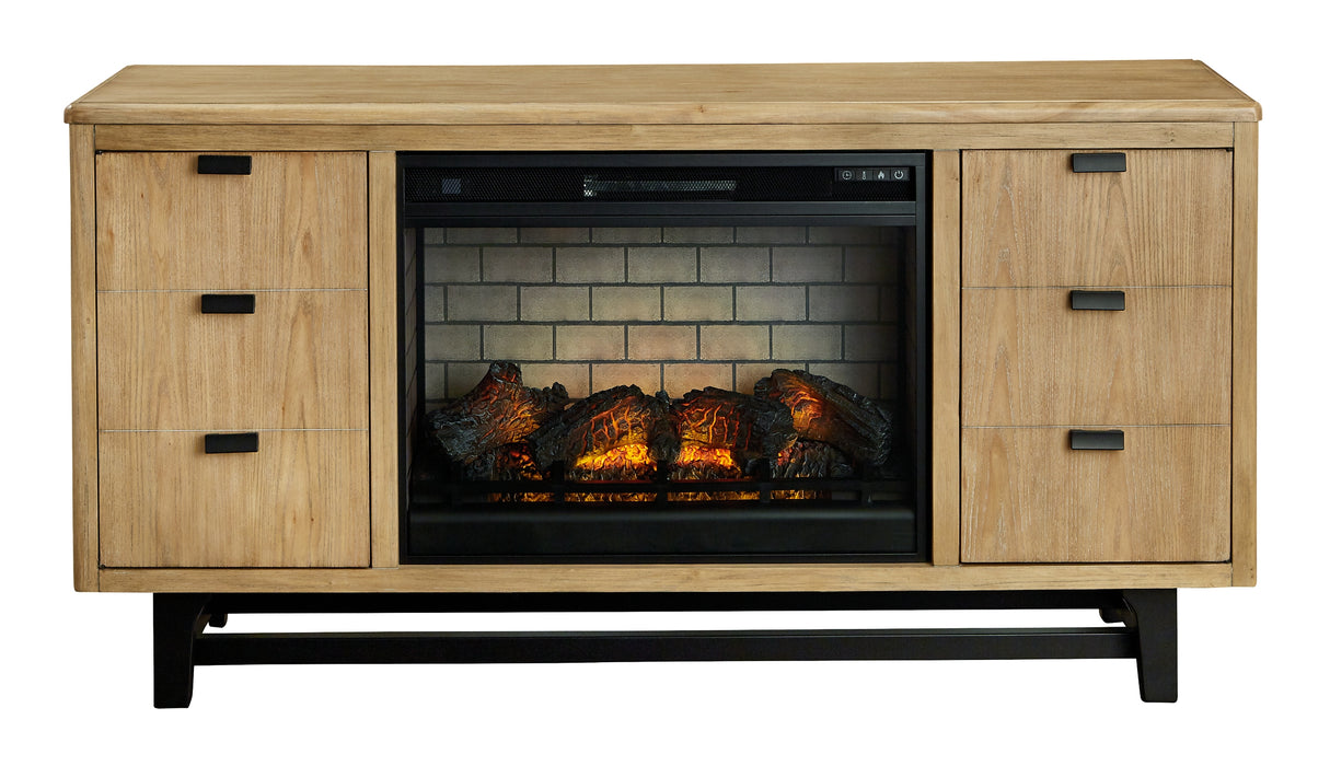 Freslowe TV Stand with Electric Fireplace