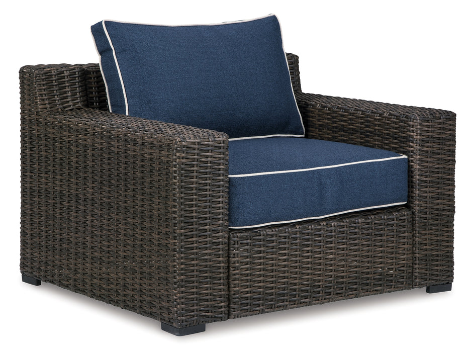 Grasson Lane Outdoor Sofa and  2 Lounge Chairs with Coffee Table and 2 End Tables