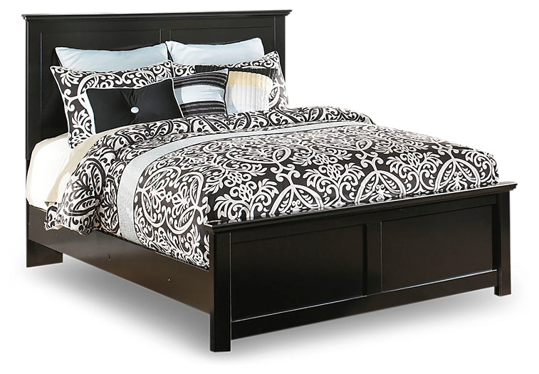 Maribel Full Panel Bed with Mirrored Dresser and Chest